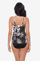 Elle Dorado Love Knot Tankini Top DD-Cup Black/Multi | Miraclesuit