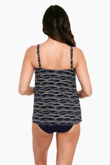 Linked In Mirage Tankini DD-Cup Black/Multi | Miraclesuit