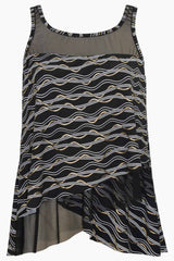 Linked In Mirage Tankini DD-Cup Black/Multi | Miraclesuit