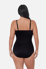 Plus Size Sanibel One Piece Swimsuit in Ombra Fiore Black/Multi | Miraclesuit