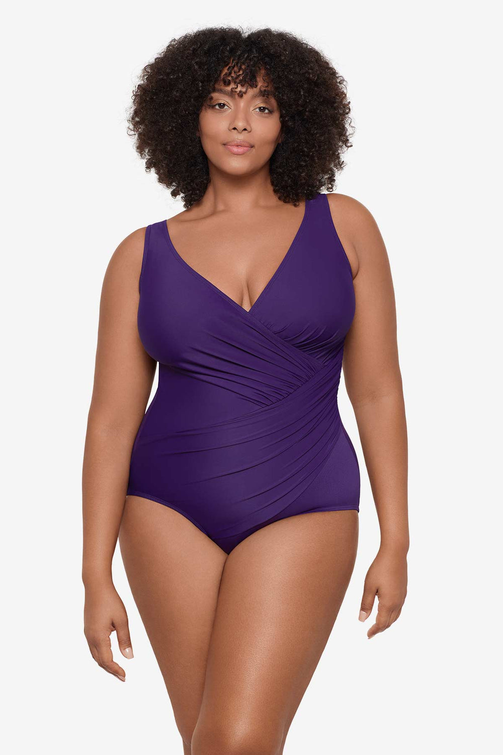 Plus Size Must Haves Oceanus One Piece Swimsuit Mulberry | Miraclesuit