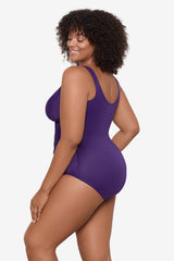 Plus Size Must Haves Oceanus One Piece Swimsuit Mulberry | Miraclesuit