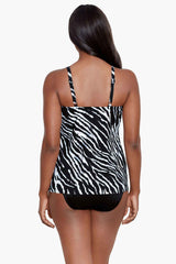 Tigre Sombre Marina Tankini Black/White | Miraclesuit
