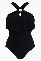 Tummy Control Swimsuit One Piece - Magicsuit Square Cut Liza Black | Miraclesuit