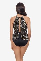 Magicsuit Safari Sands Aubrey One Piece Swimsuit Black/Multi | Miraclesuit