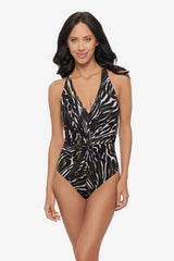 Magicsuit Safari Sands Drew One Piece Swimsuit Black/Multi | Miraclesuit