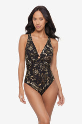 Magicsuit Balinese Blakley One Piece Swimsuit Black/Multi | Miraclesuit