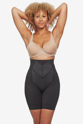 Iconic Core High-Waist Thigh Slimmer with Rear Lift Black | Miraclesuit