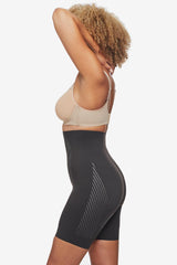 Iconic Core High-Waist Thigh Slimmer with Rear Lift Black | Miraclesuit