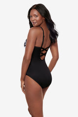 Temptation One Piece in Fiore Di Luna Black/White | Miraclesuit