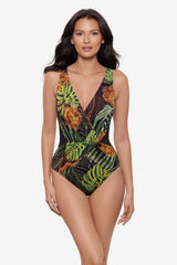 Ibiza One Piece in Sunset Islet Black/Multi | Miraclesuit