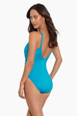 Magicsuit Riveted Diana One Piece Swimsuit Turquoise | Miraclesuit