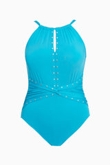 Magicsuit Riveted Diana One Piece Swimsuit Turquoise | Miraclesuit