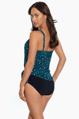 Magicsuit Shadow Dot Winnie Tankini Teal/Black | Miraclesuit
