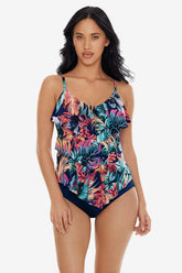 Rita Tankini Top in Belize Navy/Multi | Miraclesuit