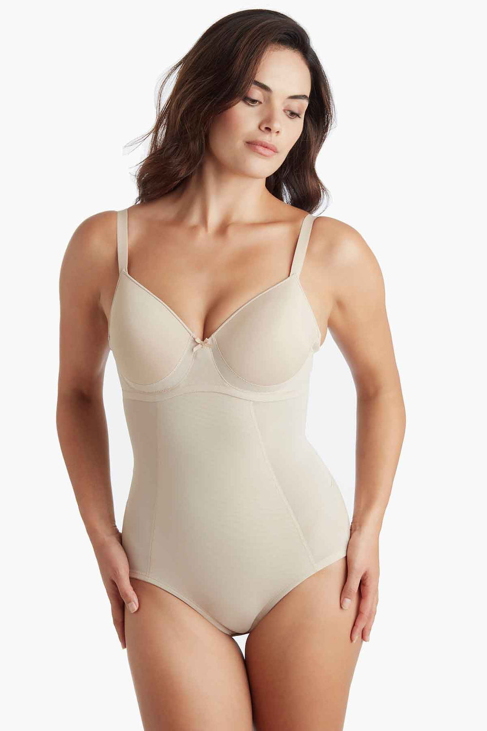 TC Extra Firm Control Wonderful U Low Back BodyBriefer Warm Beige/Nude | Miraclesuit