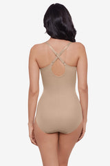 Sexy Sheer Shaping Padded Cup Bodysuit in Warm Beige Warm Beige | Miraclesuit