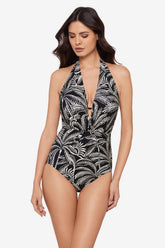 Magicsuit Hearts Of Palm Joelle One Piece Swimsuit Black/Multi | Miraclesuit