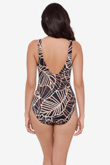 Escape One Piece Swimsuit in Let's Be Fronds Black/Multi | Miraclesuit