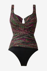 Escape One Piece Swimsuit in Light Show Black/Multi | Miraclesuit