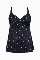 Spotted Surplice Tankini D-DDD Cup Multi | Miraclesuit