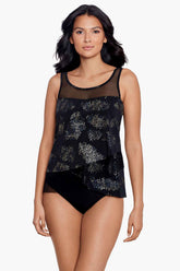 Iridium Mirage Tankini Black/Multi | Miraclesuit