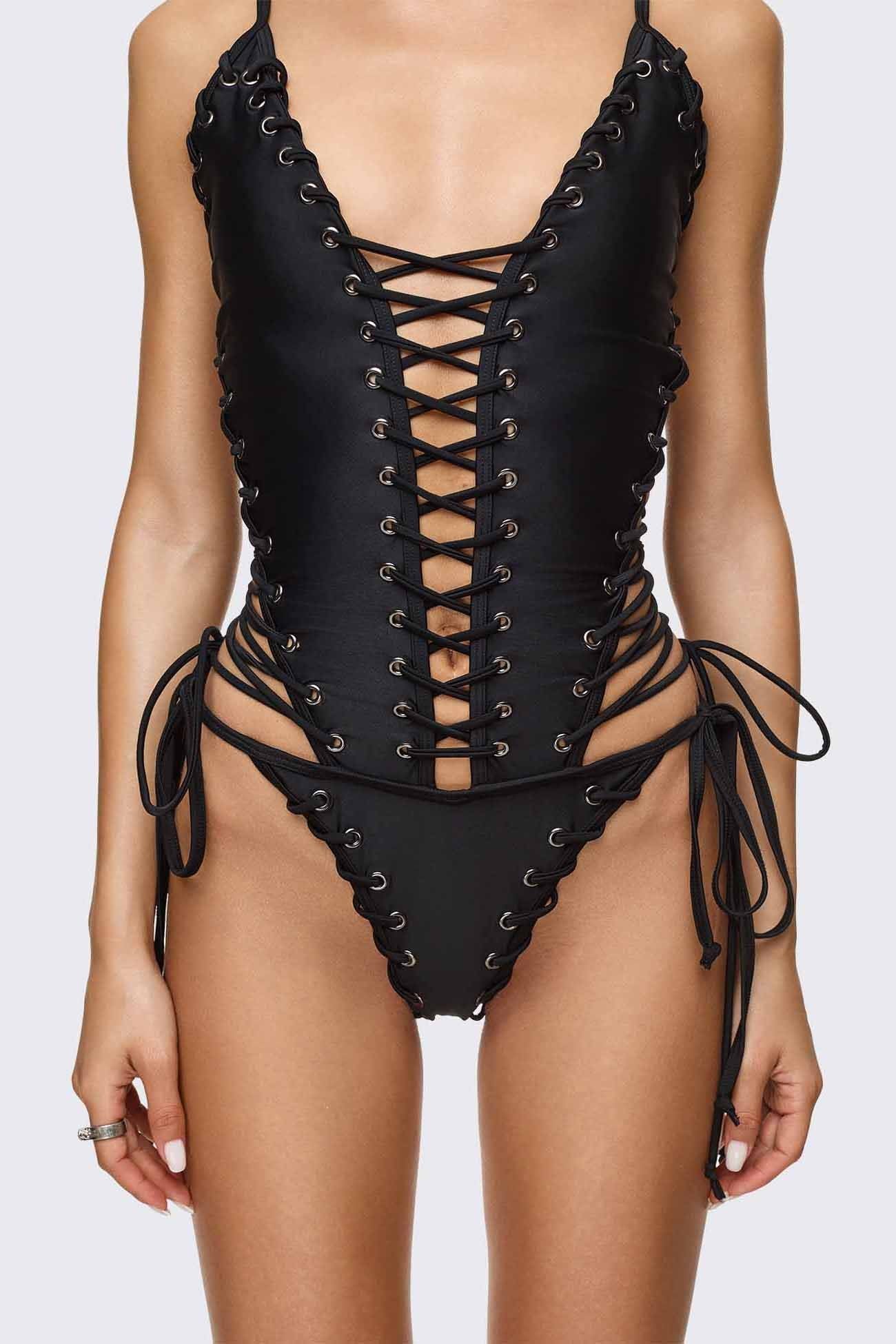 Minga London Bad Decisions Lace-up Swimsuit