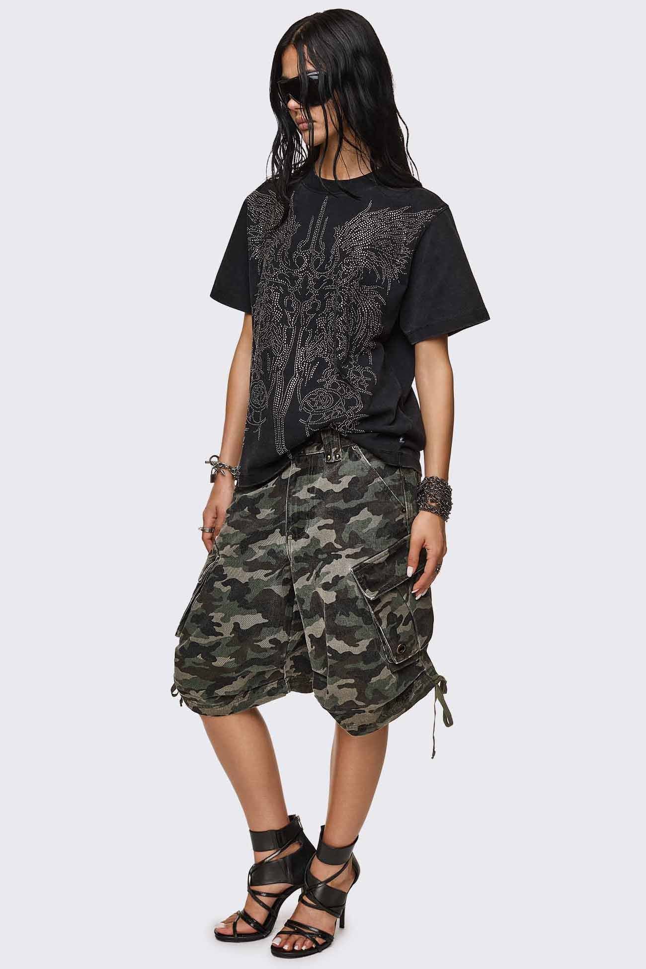 Minga London Elysium Sigil Rhinestone Graphic T-Shirt