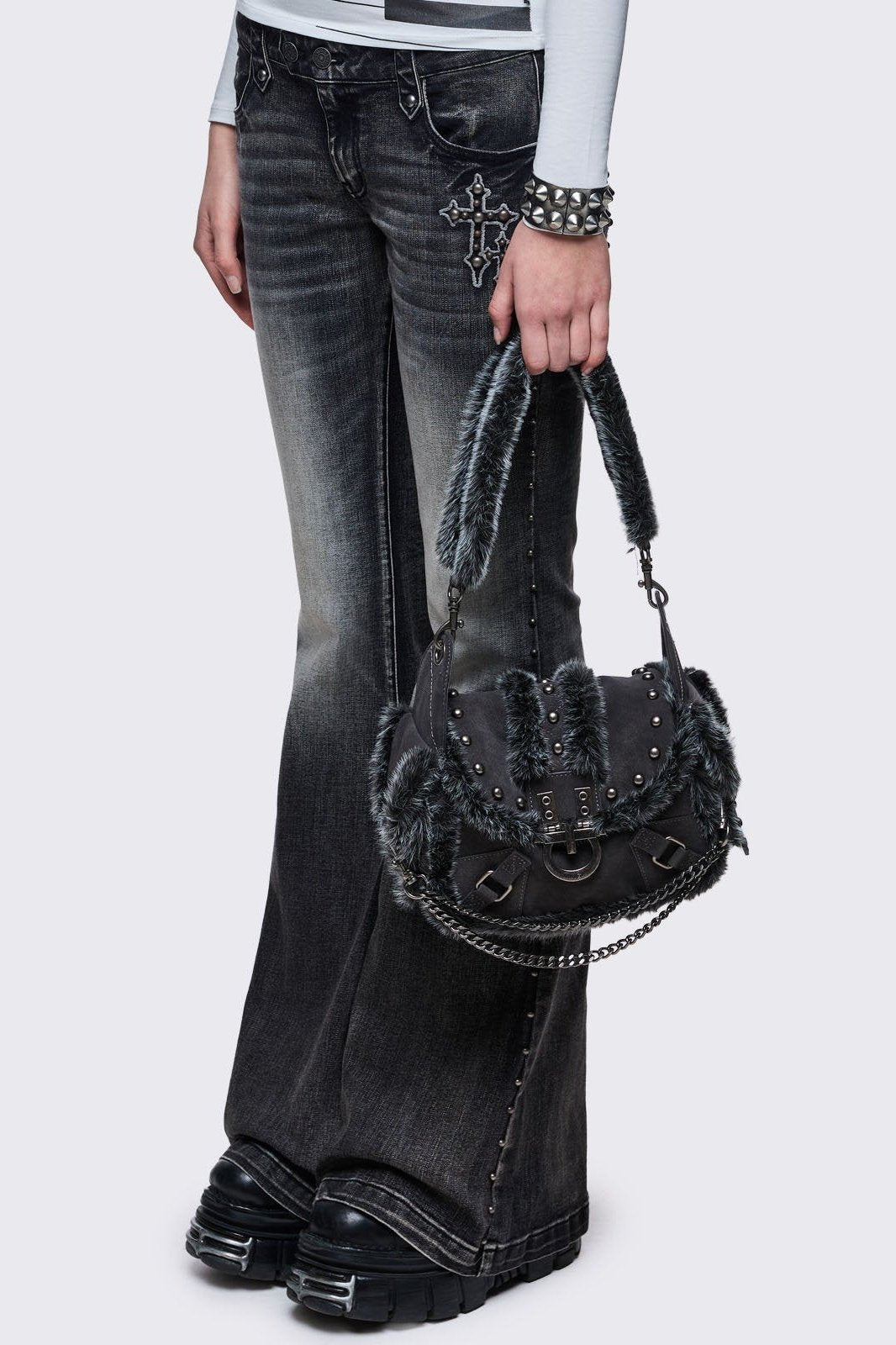 Minga London Polly Faux Suede Shoulder Bag