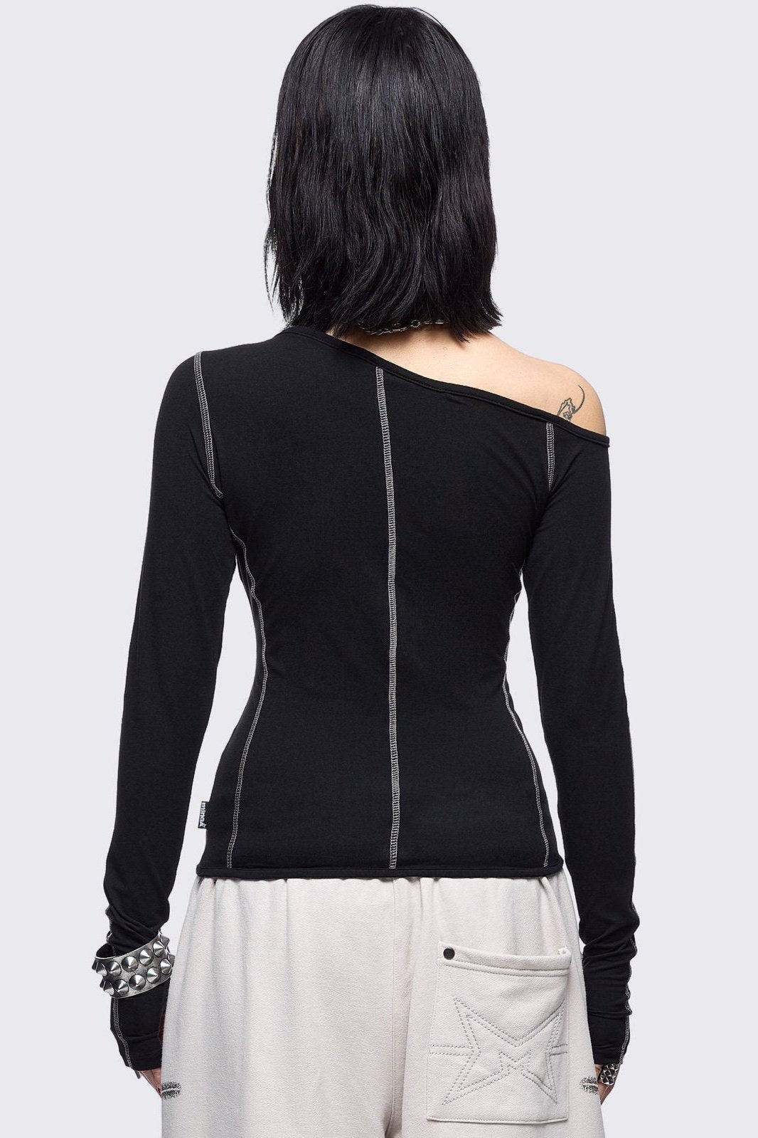 Minga London Mae Black Cut-Out Top
