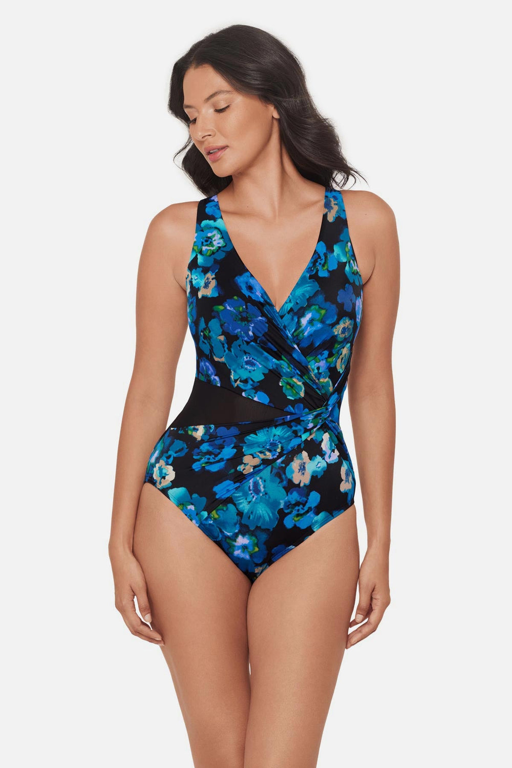 Circe One Piece in Secret Garden Black/Multi | Miraclesuit