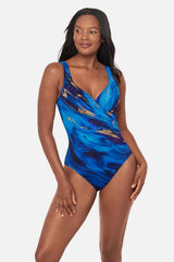 Its A Wrap One Piece in Stellar Nova Blue/Multi | Miraclesuit