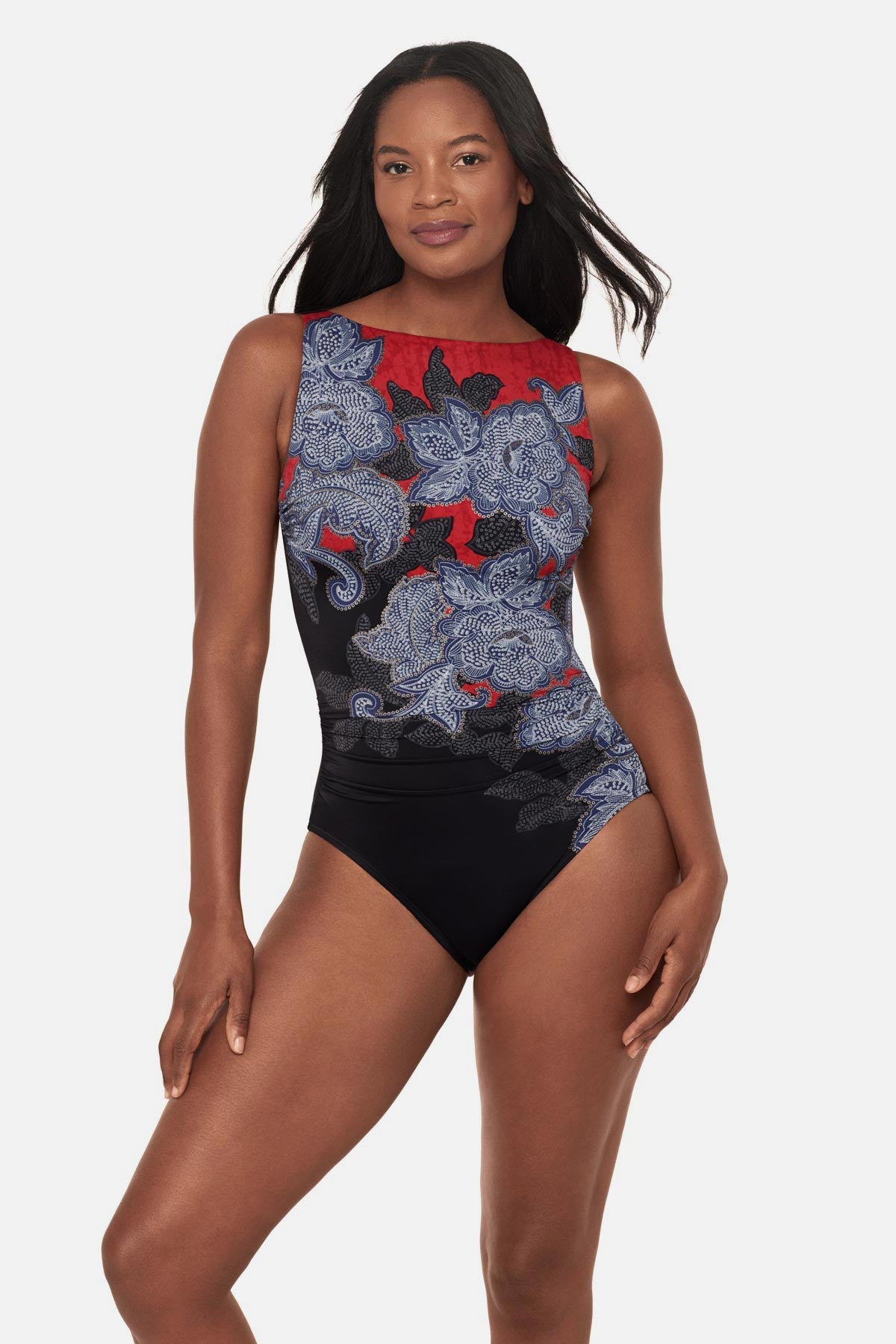Regatta One Piece in Steel Magnolias Black/Multi | Miraclesuit