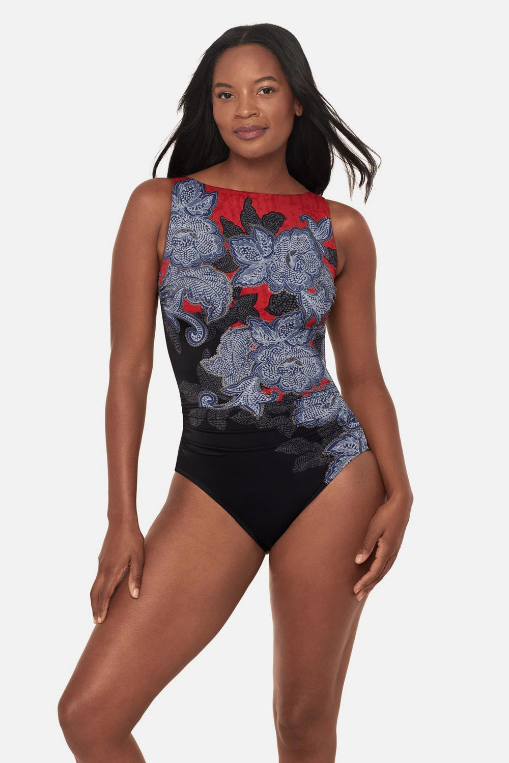 Regatta One Piece in Steel Magnolias Black/Multi | Miraclesuit