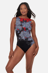 Regatta One Piece in Steel Magnolias Black/Multi | Miraclesuit
