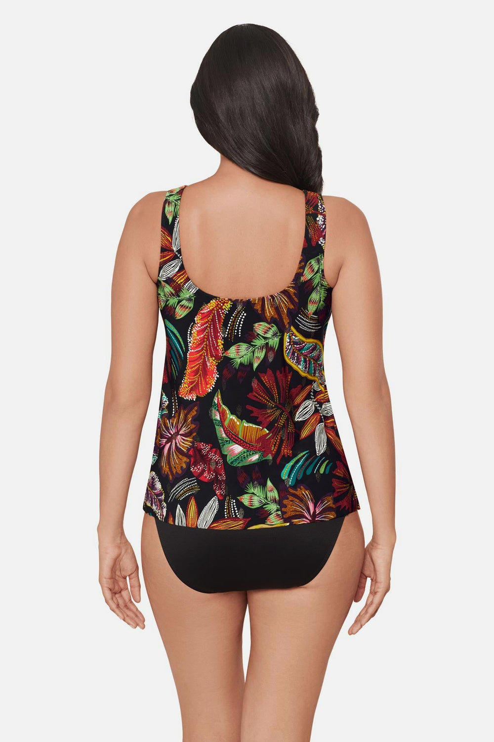 Ursula Tankini Top in Pluma Orla Black/Multi | Miraclesuit