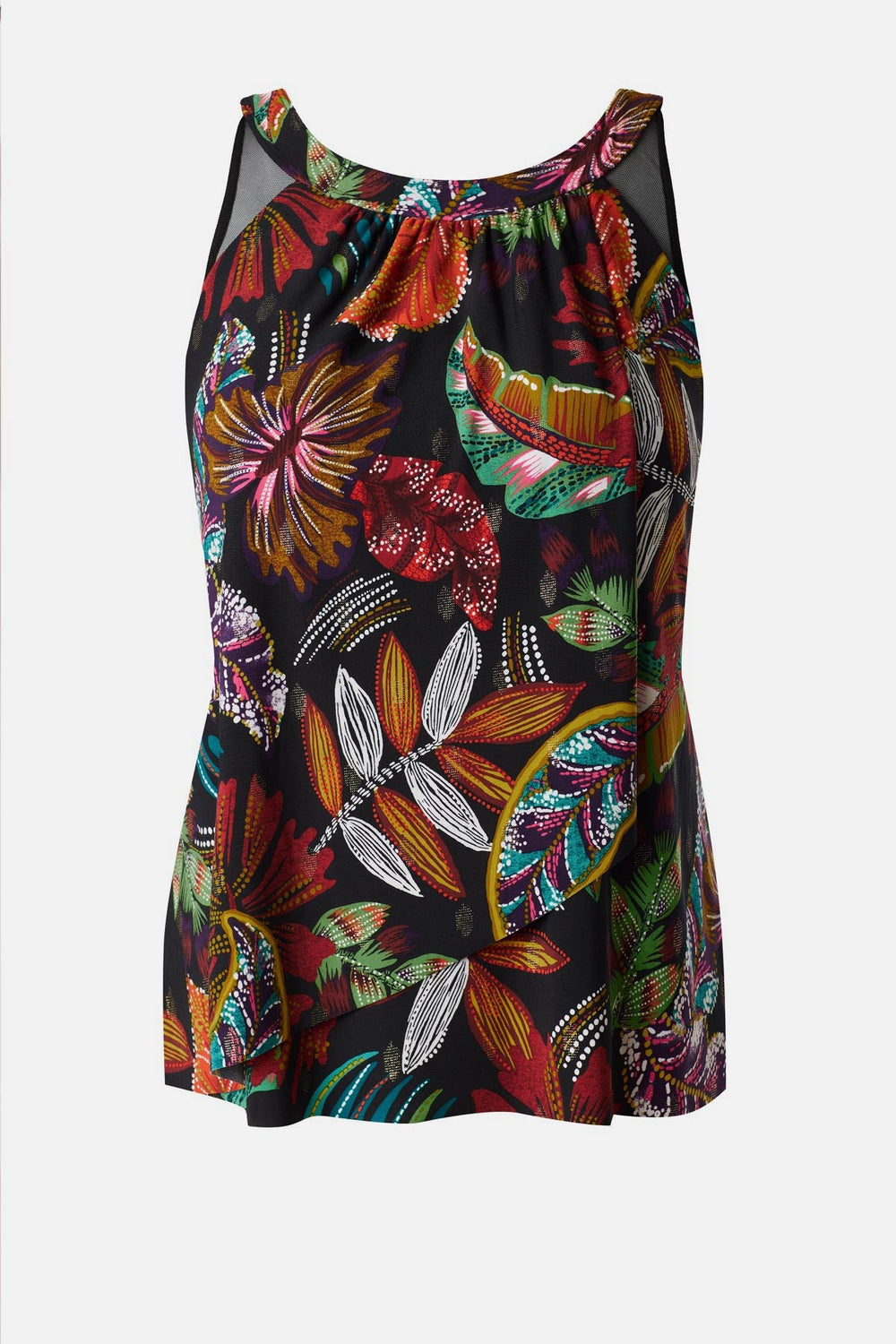 Ursula Tankini Top in Pluma Orla Black/Multi | Miraclesuit