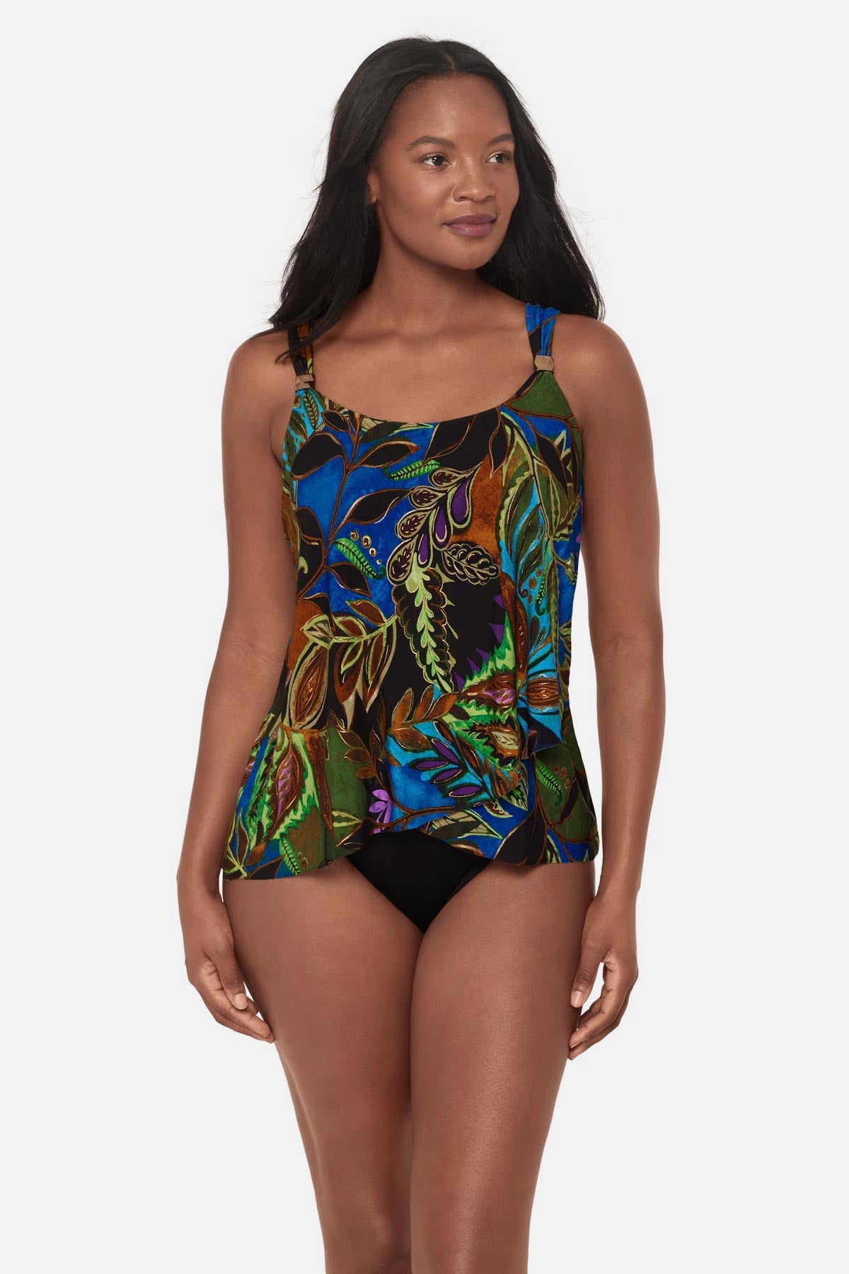 Dazzle Tankini Top in Amazonia Blue/Multi | Miraclesuit
