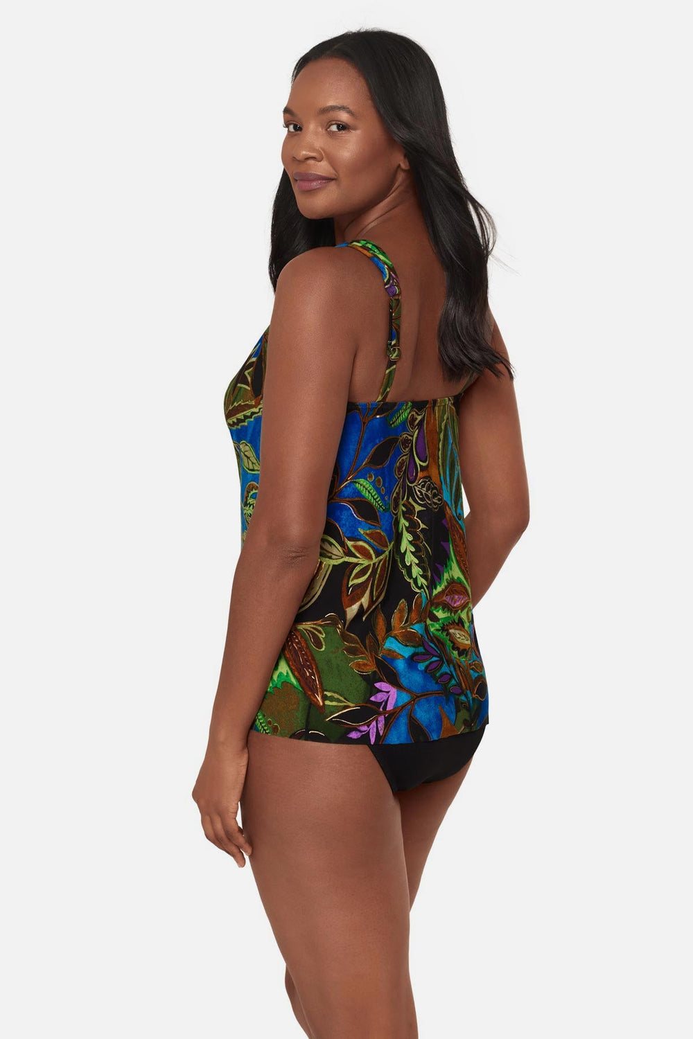 Dazzle Tankini Top in Amazonia Blue/Multi | Miraclesuit
