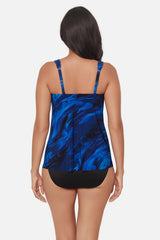 Dazzle Tankini Top in Stellar Nova Blue/Multi | Miraclesuit