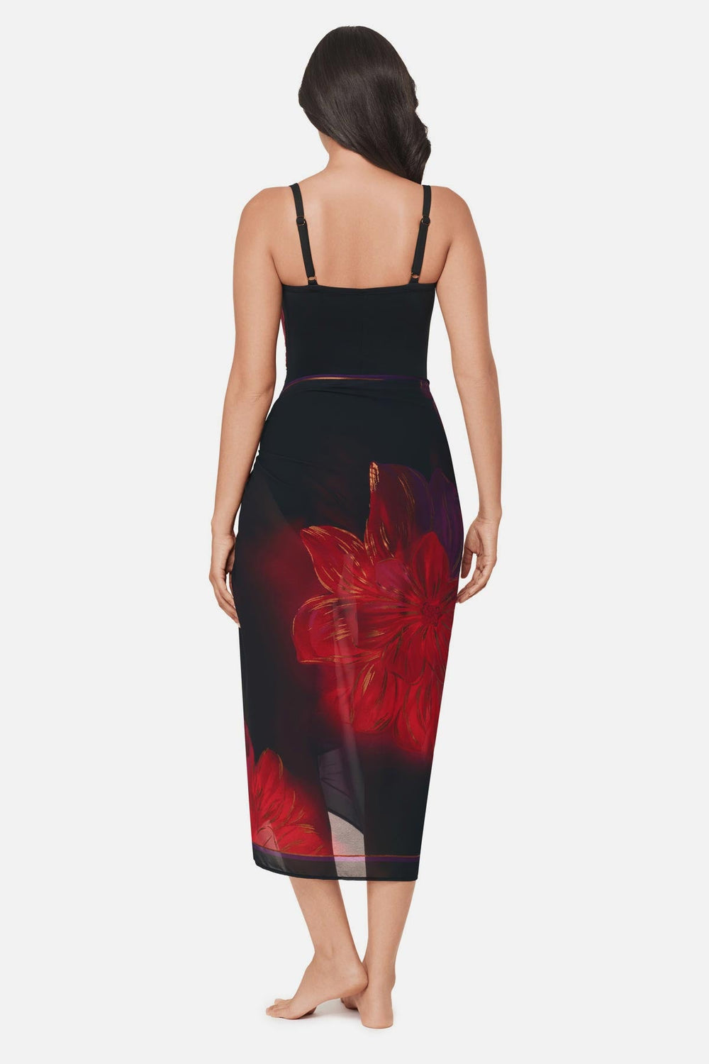 Pareo Cover Up in Petali Rosa Black/Multi | Miraclesuit