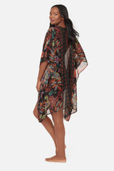 Caftan Cover Up in Pluma Orla Black/Multi | Miraclesuit