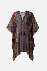 Caftan Cover Up in Pluma Orla Black/Multi | Miraclesuit