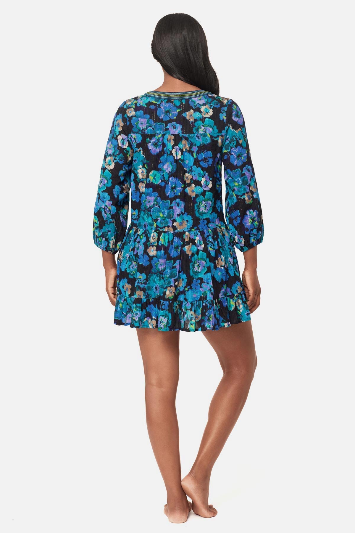 Beach Dress Cover Up in Secret Garden Black/Multi | Miraclesuit