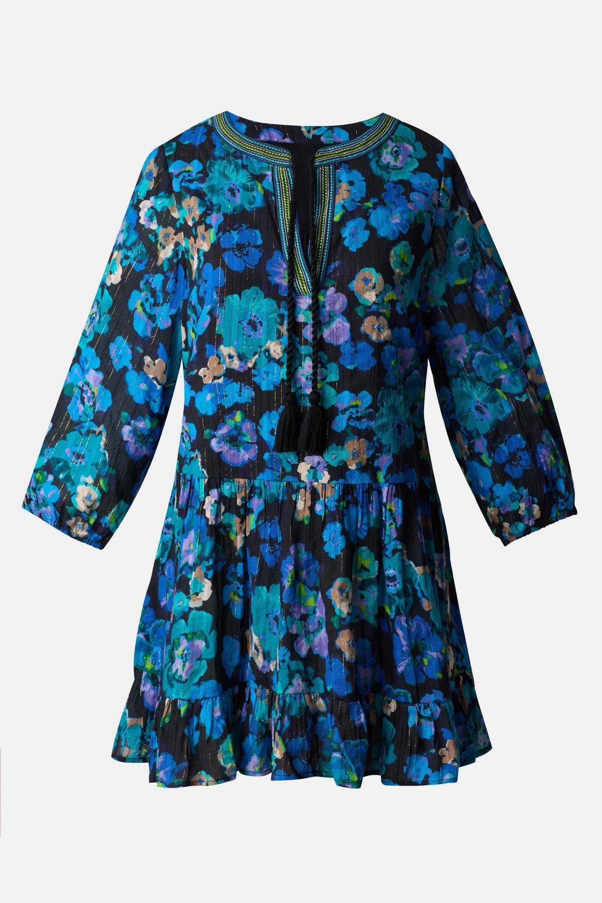 Beach Dress Cover Up in Secret Garden Black/Multi | Miraclesuit