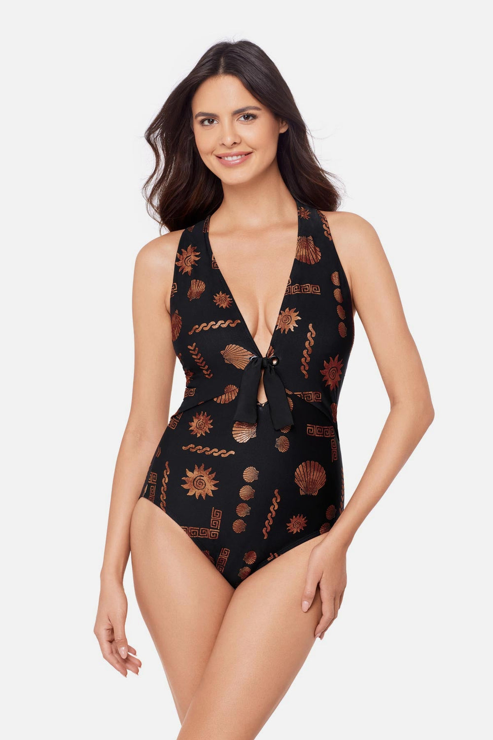 Magicsuit Halle One Piece in Clamdigger Black/Multi | Miraclesuit