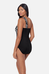 Magicsuit Goddess One Piece in Sand Tracks Black/White | Miraclesuit