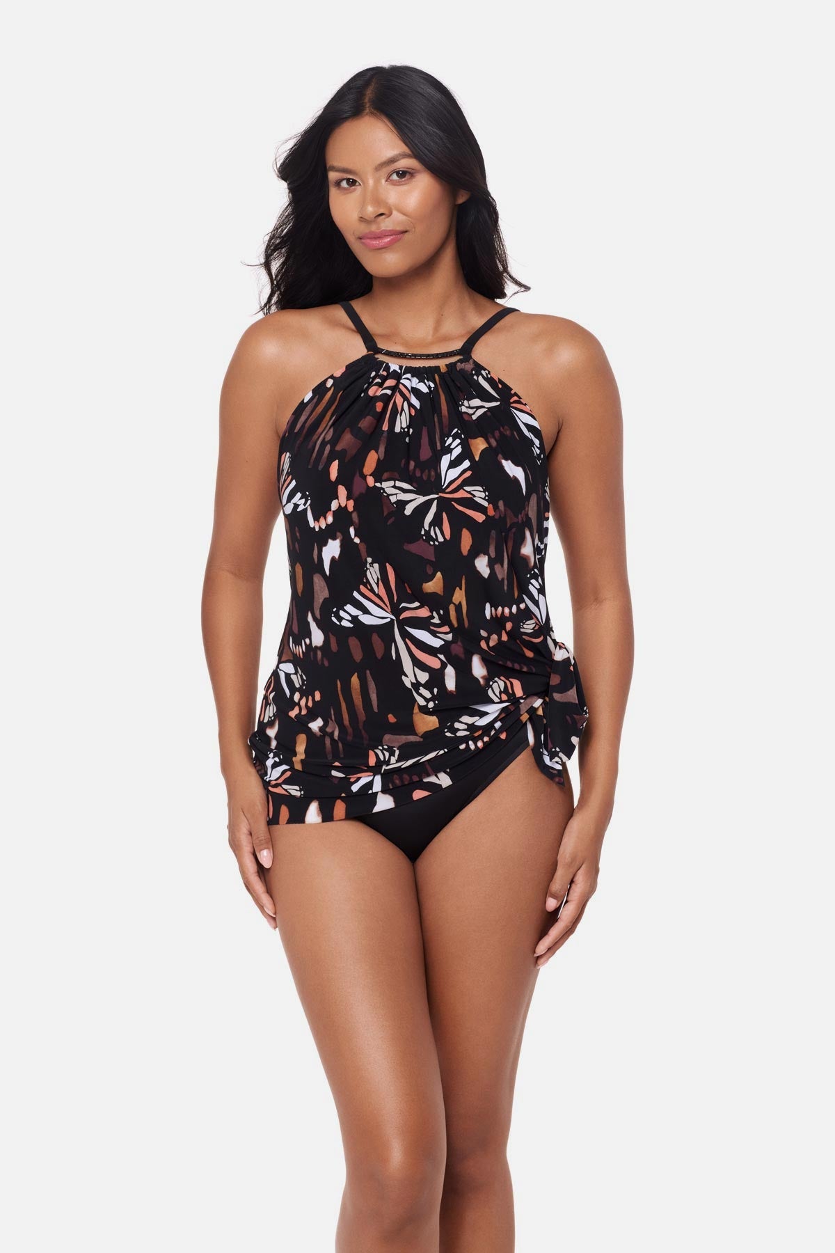 Magicsuit Parker Swim Dress in Chrysalis Black/Multi | Miraclesuit