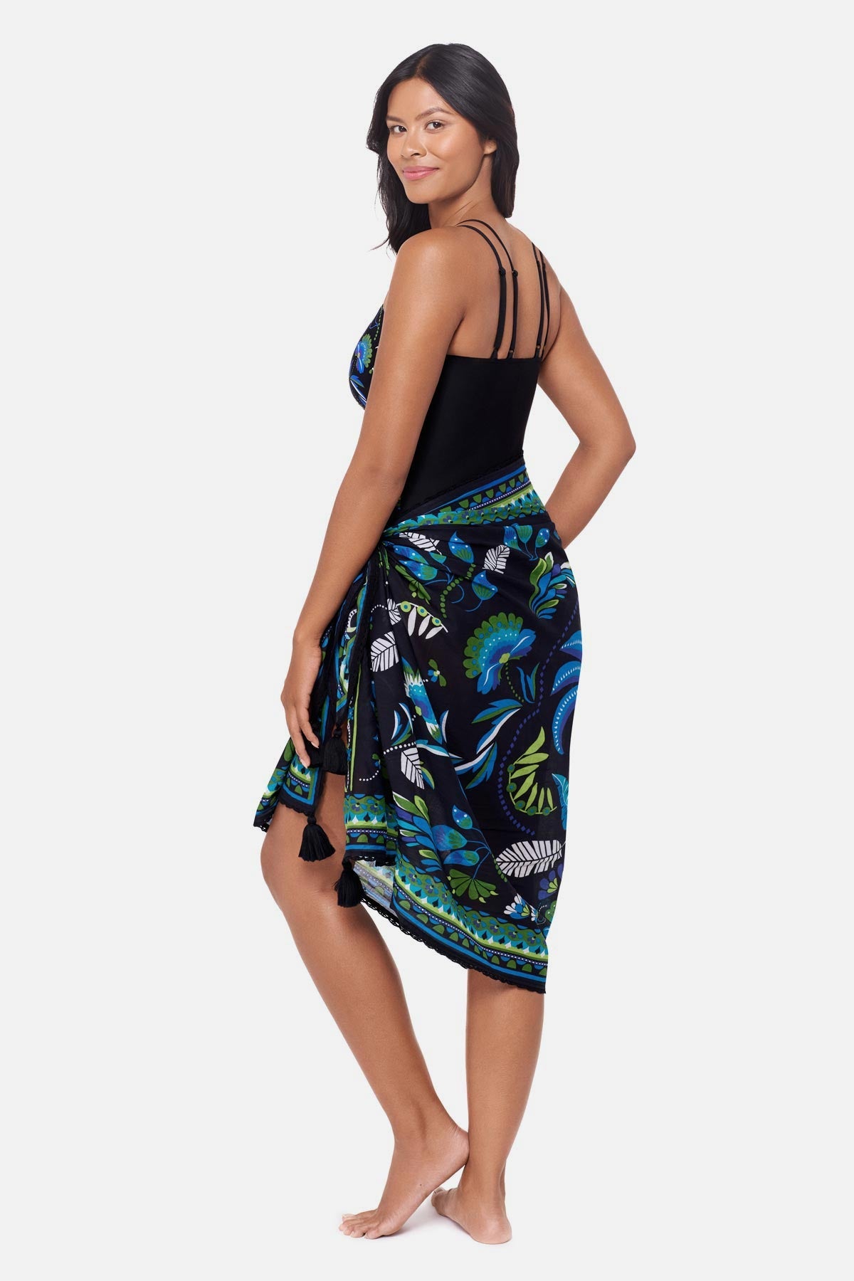 Magicsuit Pareo Cover Up in Taj Mahal Black/Multi | Miraclesuit
