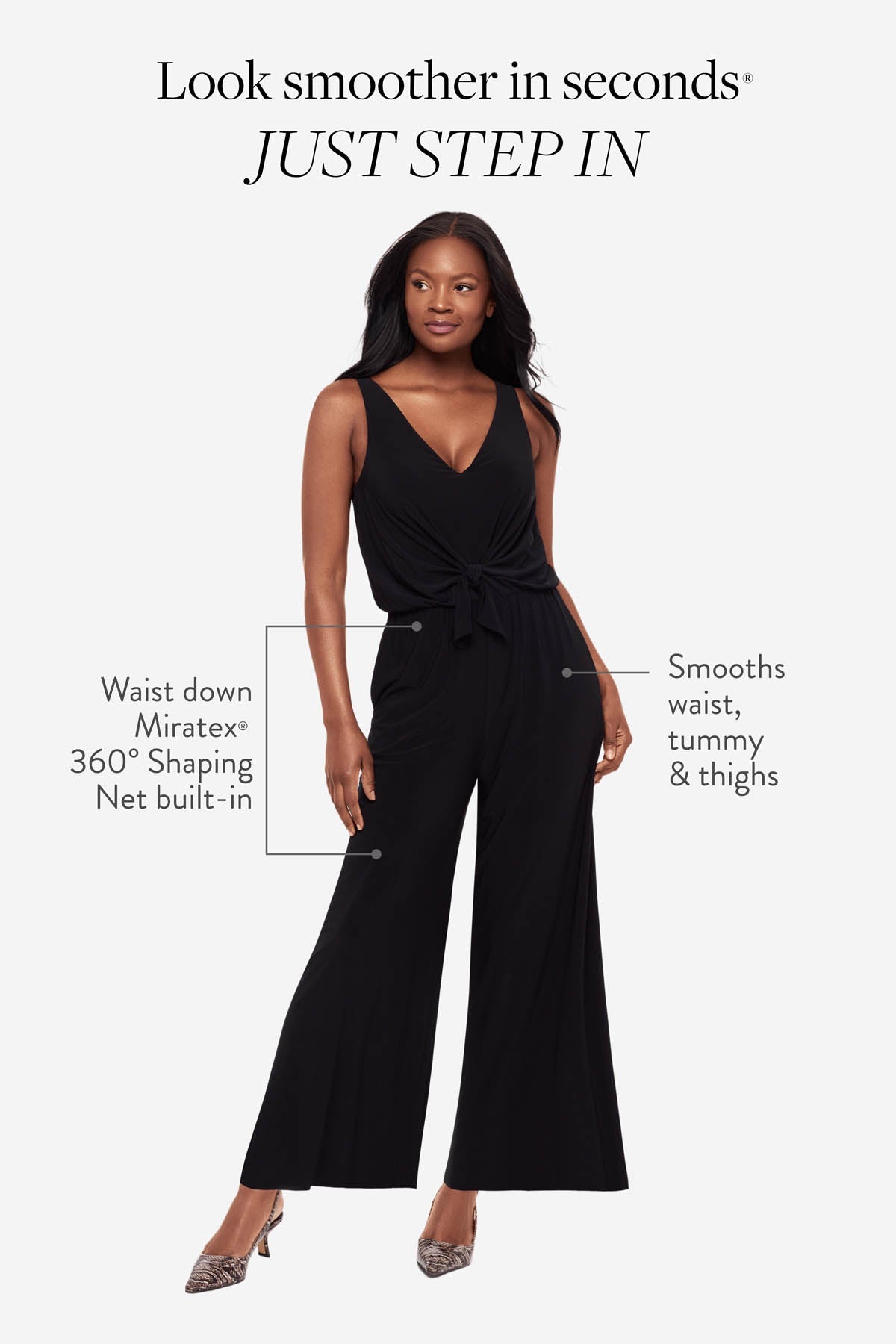 Jesi Shaping Jumpsuit in Black Black | Miraclesuit